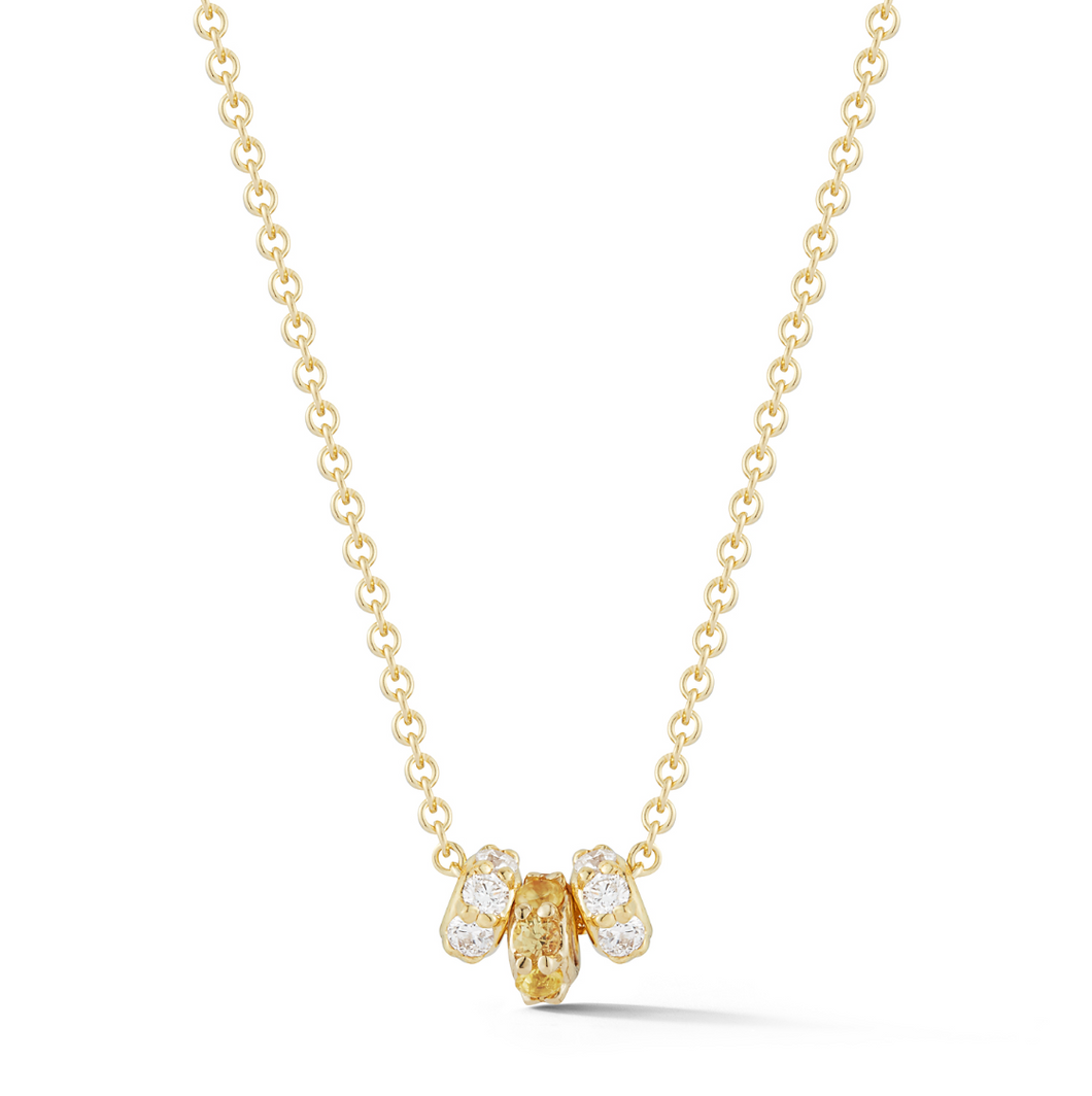 Yellow Sapphire thea necklace