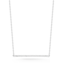 Load image into Gallery viewer, mini diamond bar necklace white gold
