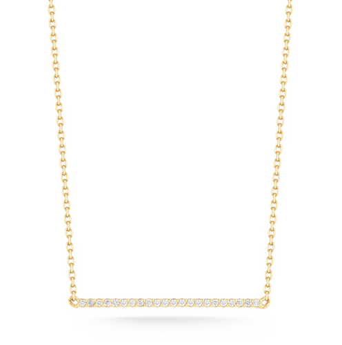 mini diamond bar yellow gold