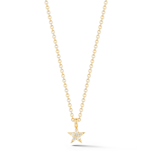 Yellow gold star necklace