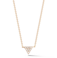 Load image into Gallery viewer, petite Diamond triangle necklace
