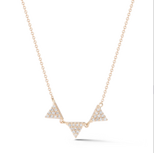 Load image into Gallery viewer, Petite triple diamond necklace
