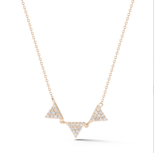 Petite triple diamond necklace