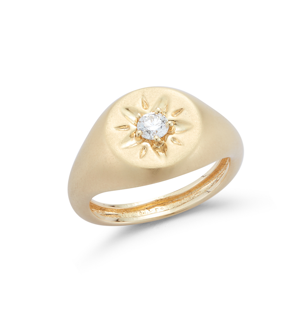 yellow gold pinky ring