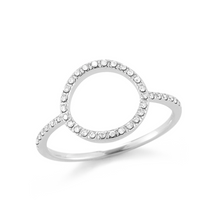 Load image into Gallery viewer, 14kt white gold circle ring
