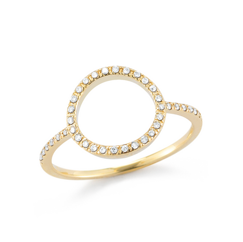 diamond circle ring