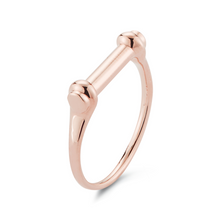 Load image into Gallery viewer, 14kt rose horseshoe ring
