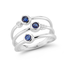 Load image into Gallery viewer, sapphire white gold ring
