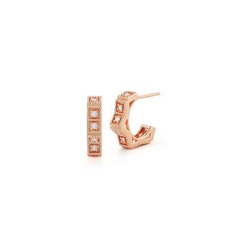 rose gold Diamond Keaton Earrings