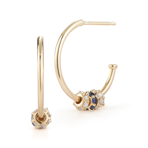 Sapphire venus hoops