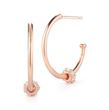 Load image into Gallery viewer, diamond leo hoops
