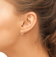 Load image into Gallery viewer, rock earrings on model
