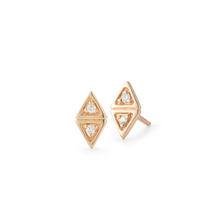 Load image into Gallery viewer, diamond maddie earrings rose

