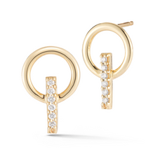 Load image into Gallery viewer, diamond elson earrings yellow
