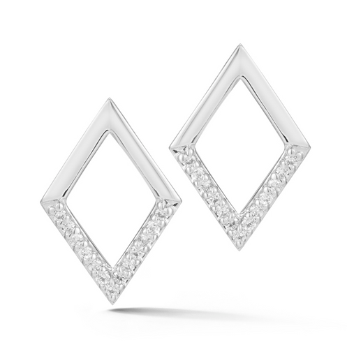 Diamond demi prism earrings