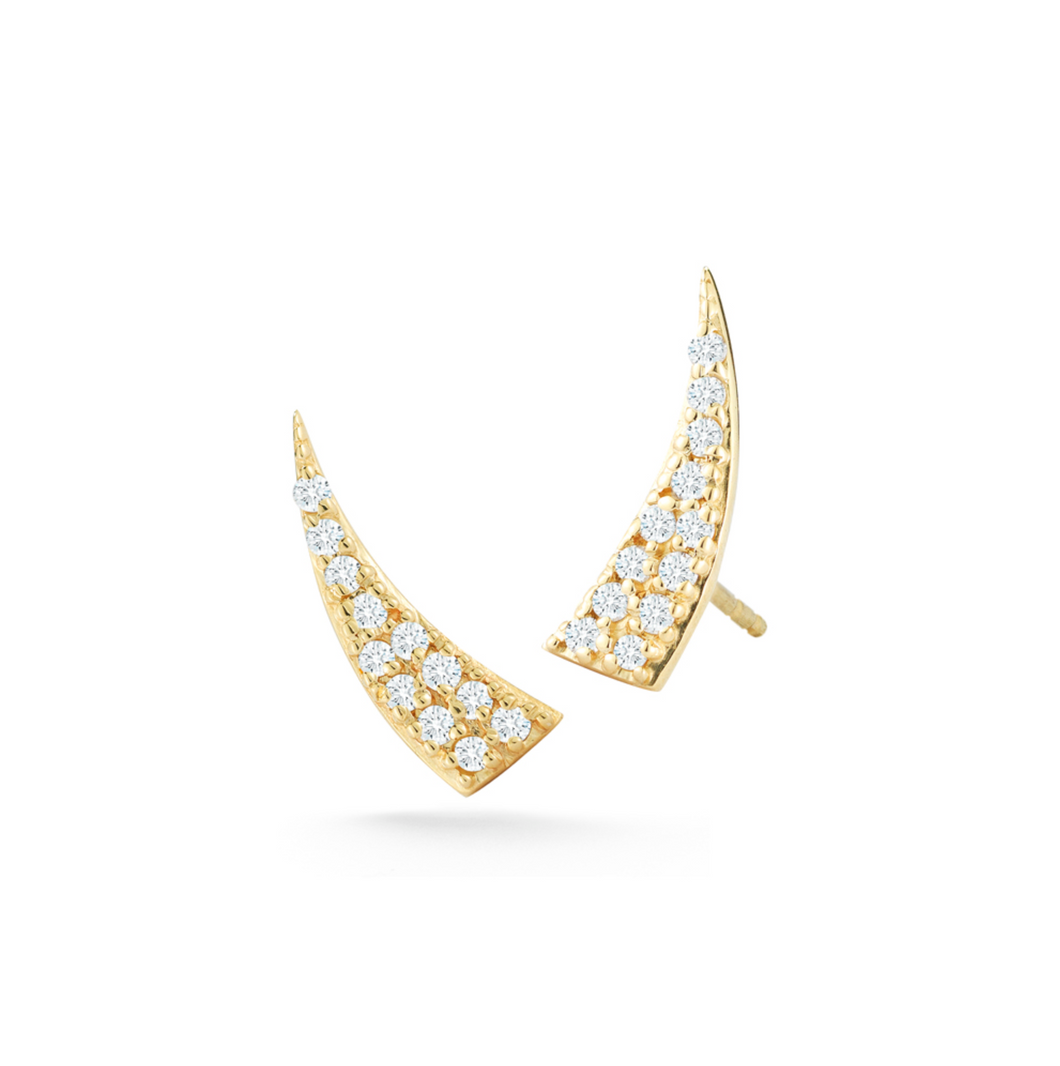 diamond tusk earrings