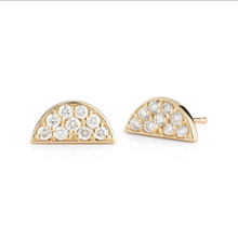Load image into Gallery viewer, Diamond luna earrings
