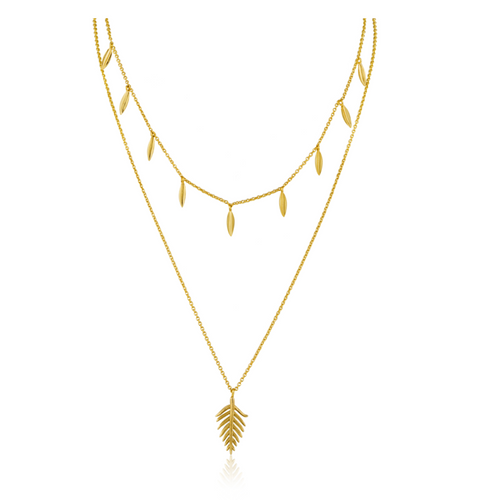 Gold Tropic Double Necklace