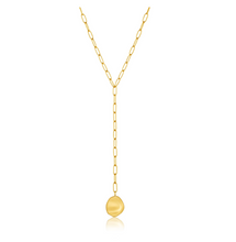 Load image into Gallery viewer, Gold Crush Disc Y Necklace
