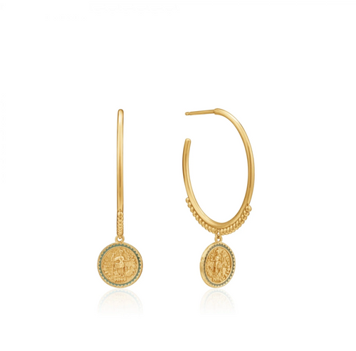 Gold Emperor Hoop Earrings