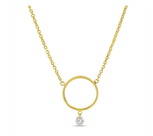 Dashing Diamonds Circle Necklace