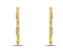 Load image into Gallery viewer, Diamond Flex Hoop Earrings
