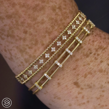 Load image into Gallery viewer, Double Row Diamond Flex Cuff
