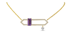 Load image into Gallery viewer, Dashing Amethyst Open Necklace
