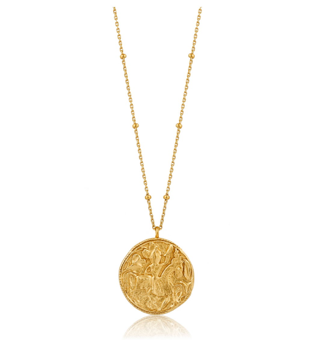 Gold Greek Warrior Necklace