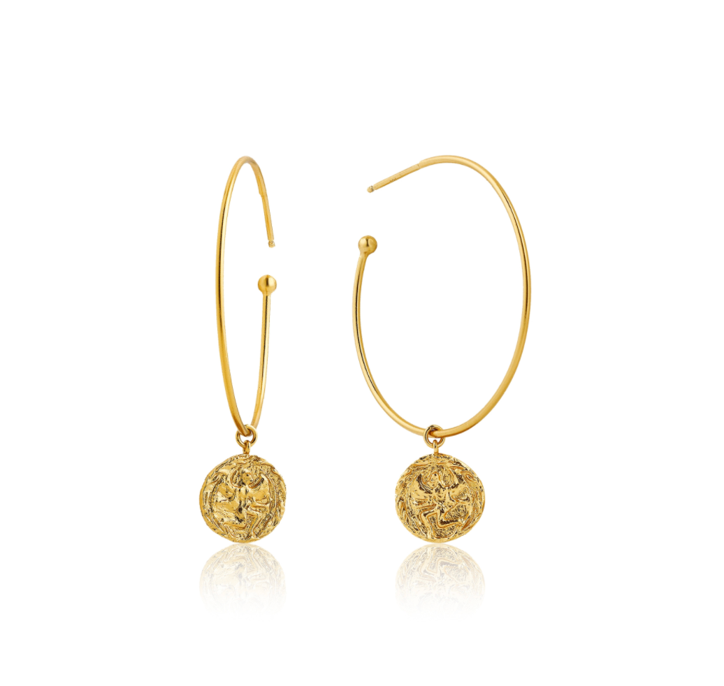 gold boreas hoop earrings