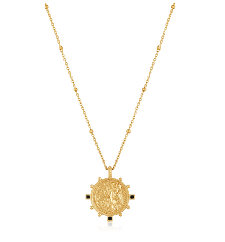 gold goddess necklace