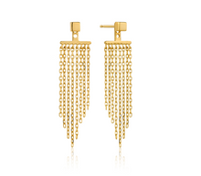 Load image into Gallery viewer, Gold Fringe Fall Ear Jackets
