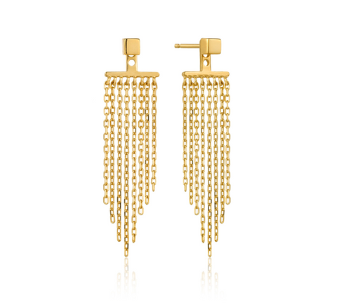 Gold Fringe Fall Ear Jackets