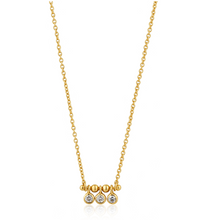 Load image into Gallery viewer, Gold Shimmer Triple Stud Necklace
