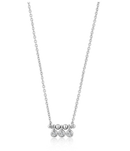 Load image into Gallery viewer, Silver Shimmer Triple Stud Necklace
