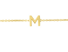 Load image into Gallery viewer, 14k Mini Initial Bracelet
