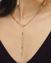 Load image into Gallery viewer, 14k Lungo Paperclip Necklace
