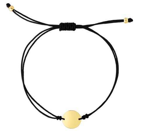14k Cord Circle Adjustable Bracelet