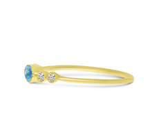 Load image into Gallery viewer, Oval Blue Topaz and Diamond Stackable
