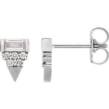 Load image into Gallery viewer, Geo-Triangle Diamond Earrings
