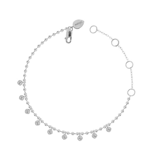 Bezel Diamond Spot Chain Bracelet