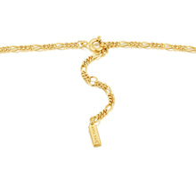 Load image into Gallery viewer, Compass Emblem Gold Figaro Chain Necklace
