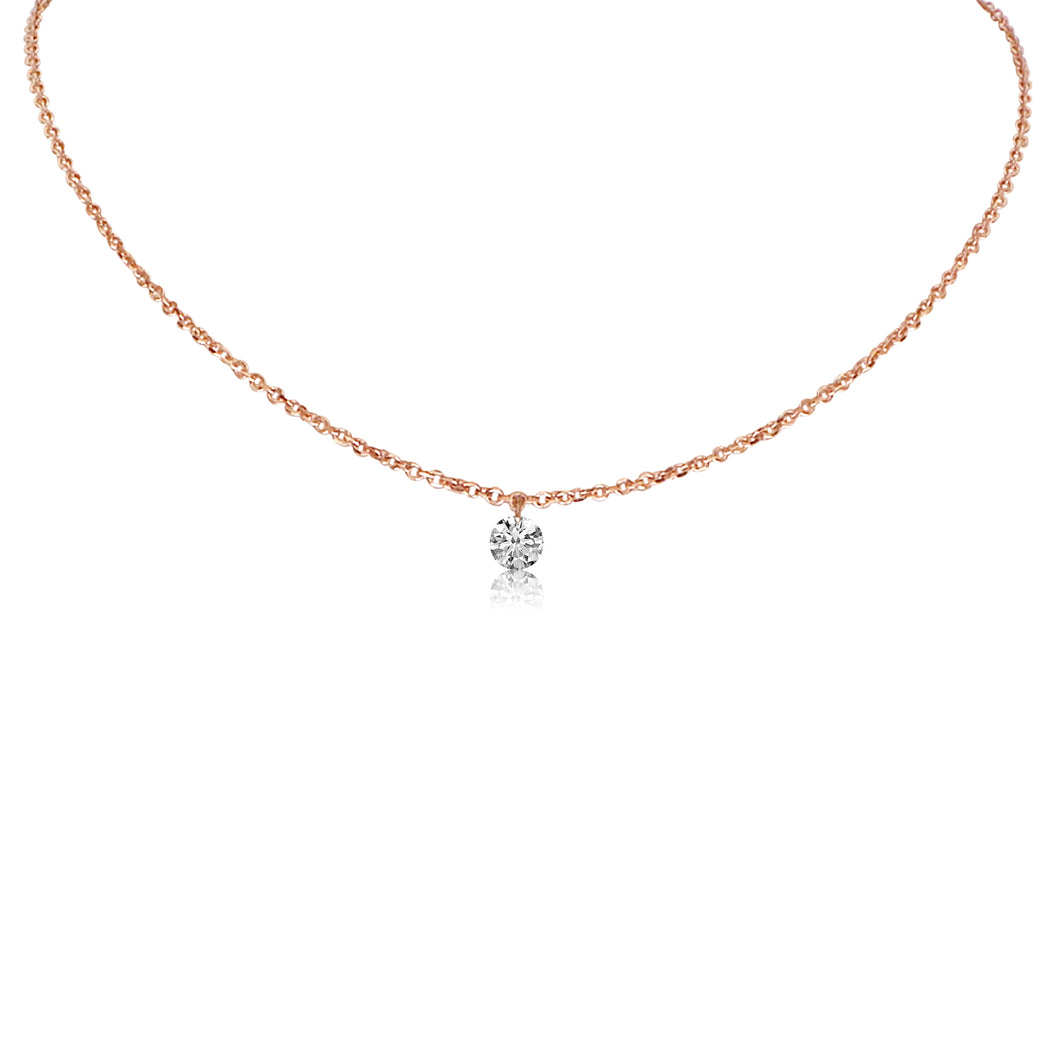 Single-Dashing Diamond Necklace