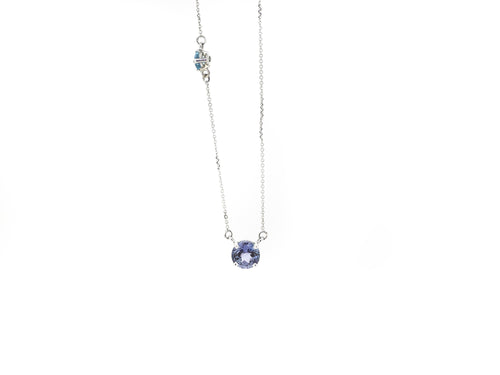 Tanzanite & Blue Topaz Pair Necklace